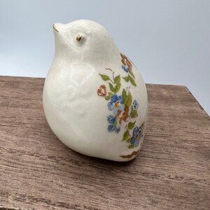 Ceramic Bird Quail Floral